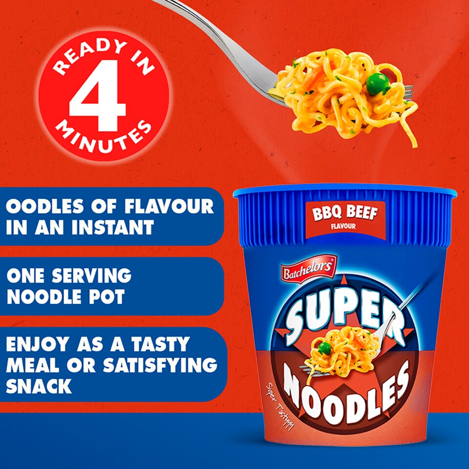 image 1 of Batchelors Big Super Noodles Bbq Beef Flavoured 100G