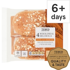 Tesco Deli Wholemeal Rolls 4 Pack