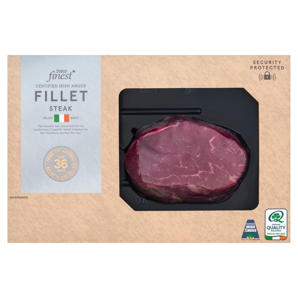 Tesco Finest Certified Irish Angus Beef Fillet Steak 284g