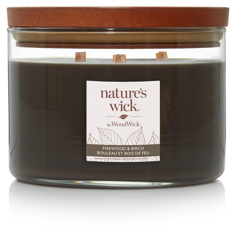 Natures Wick Candle Firewood & Birch