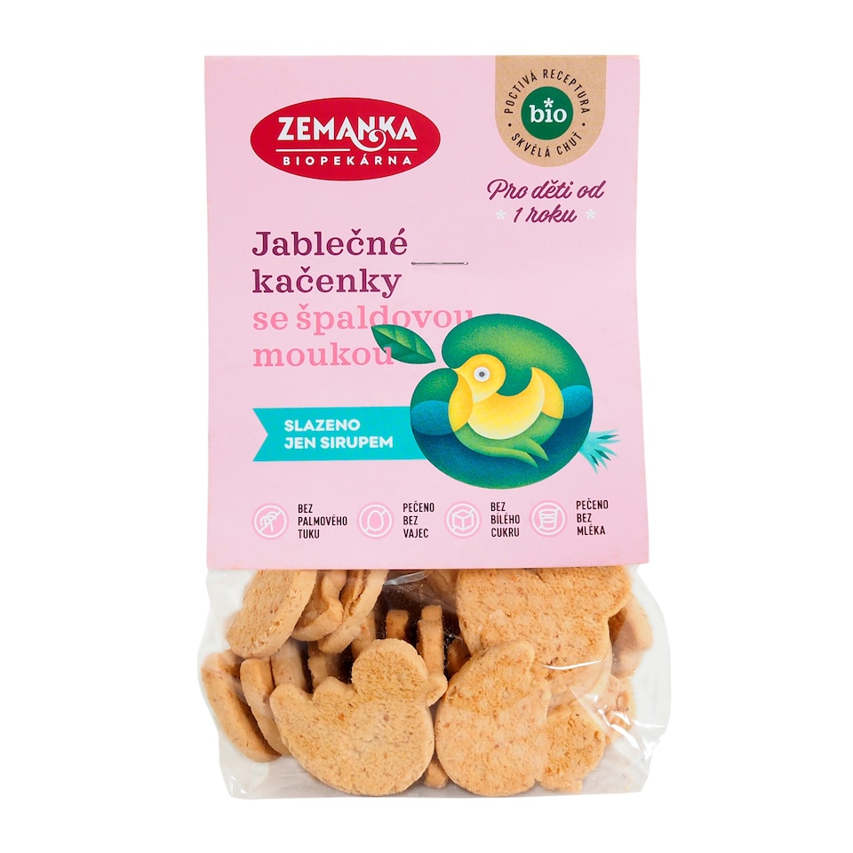 Jablečné bio kačenky se špaldovou moukou