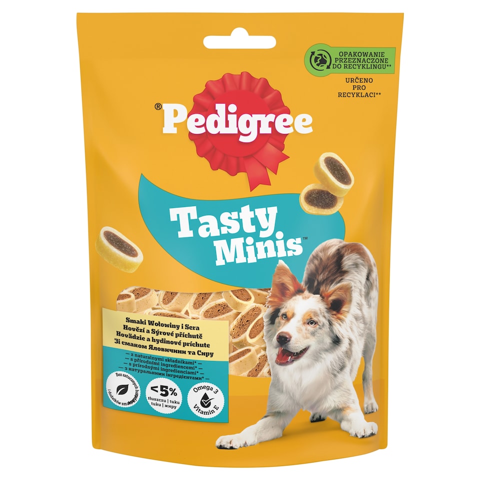 Pedigree Tasty Minis Beef and Cheese Flavors 140 g