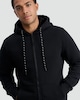 image 1 of F&F Cotton Rich Faux Fur Lined Zip Up Hoodie in Black