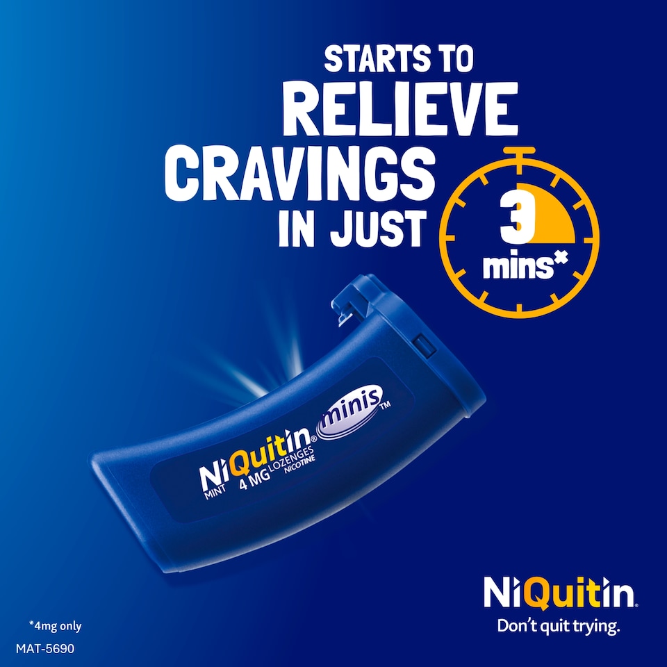 image 1 of NiQuitin Minis 4mg Nicotine Lozenges - Mint 100s