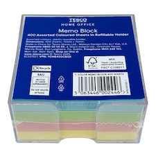Tesco Coloured Memo Block 400 sheets