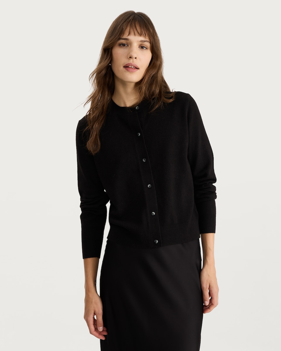 image 1 of F&F Knitted Button Up Cardigan with Wool in Brown