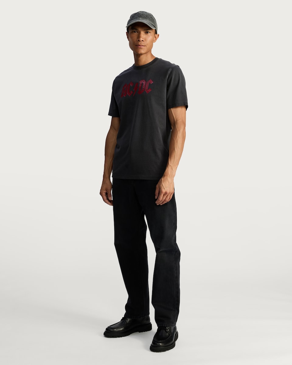 image 1 of AC/DC Band Graphic T-Shirt in Grey