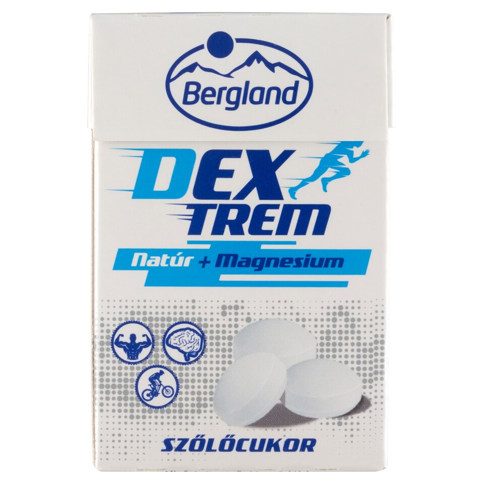 Bergland Dextrem natúr szőlőcukor tabletta magnéziummal 40 g