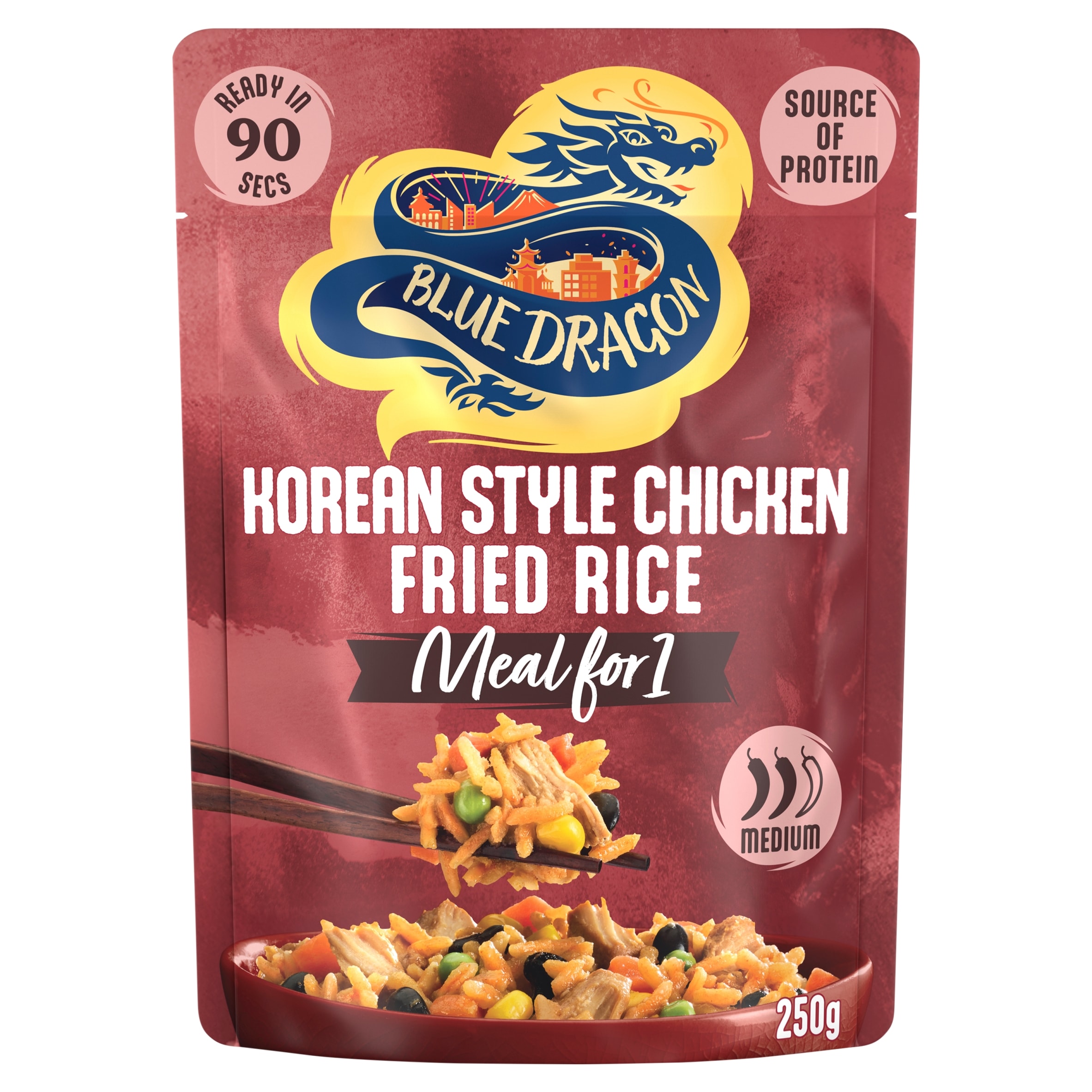 Blue Dragon Korean Style Chicken Fried Rice Ready Meal 250g