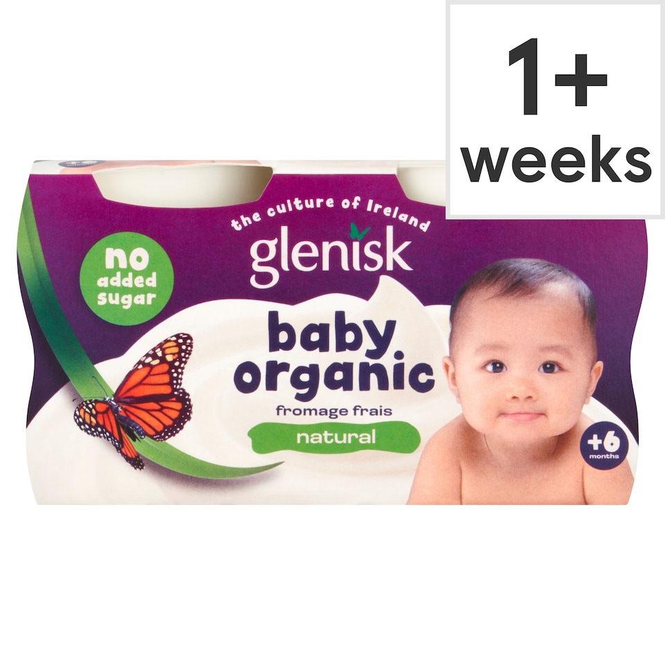 Glenisk Organic Baby Fromage Frais Natural 4X60g