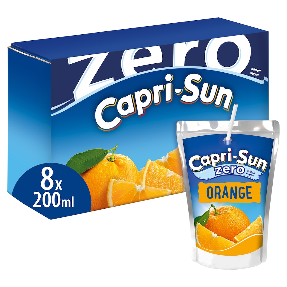 image 1 of Capri-Sun Zero Orange 8 x 200ml Kids' Juice Drink