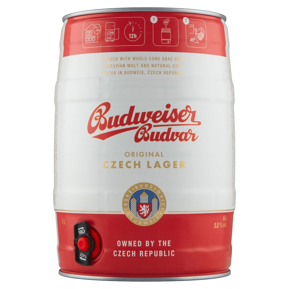 obrázok 1 z Budweiser Budvar Original pivo svetlý ležiak 5 l