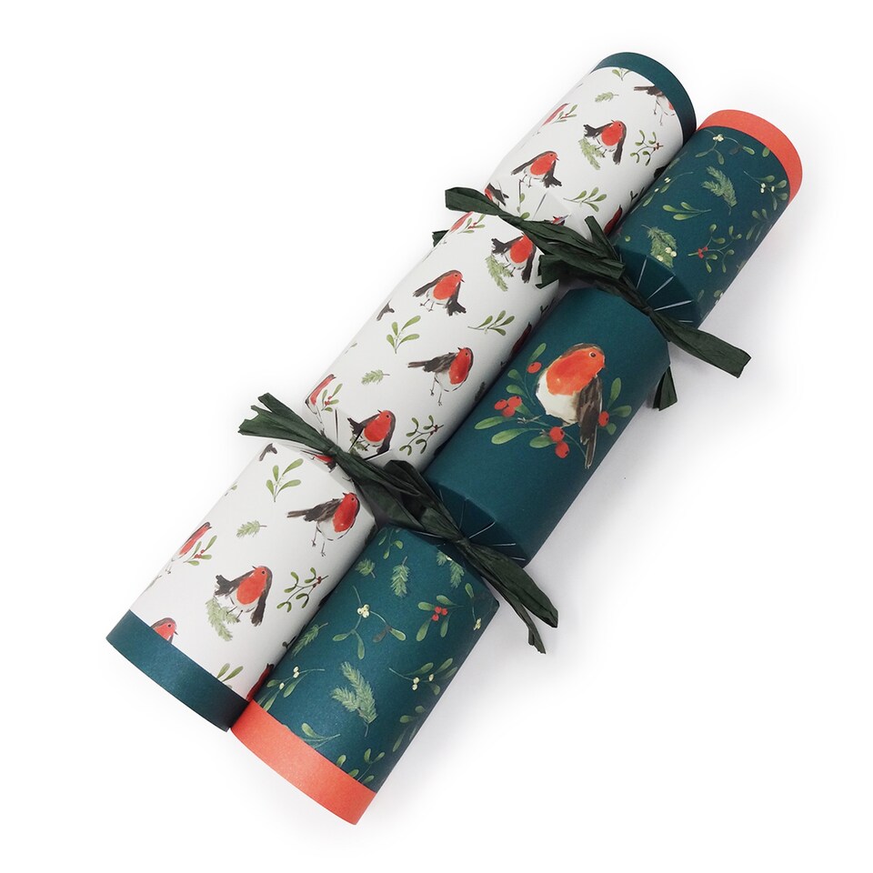 image 1 of Tesco Robin Dinner Christmas Crackers 8 pack