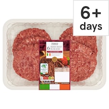Tesco Irish Beef Burgers 600G