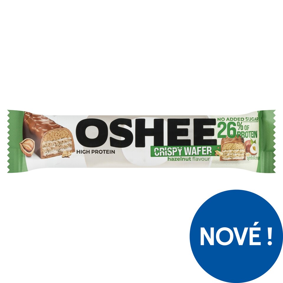Obrázek 1 pro produkt Oshee Oplatka s kakaovým krémem a ořechovo-arašídovou náplní v mléčné čokoládě 37g