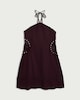 image 4 of F&F Crochet Detail Beach Dress with Linen in Burgundy