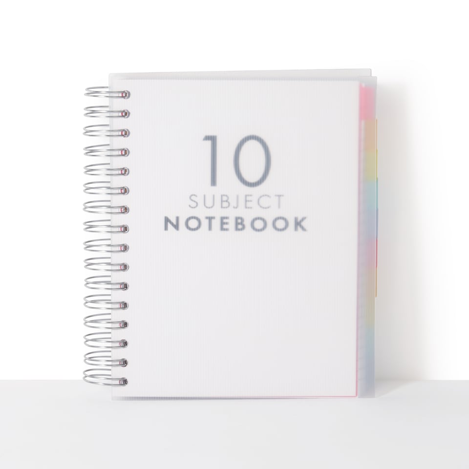 image 1 of Paperchase Rainbow A5 10 Subject Notebook