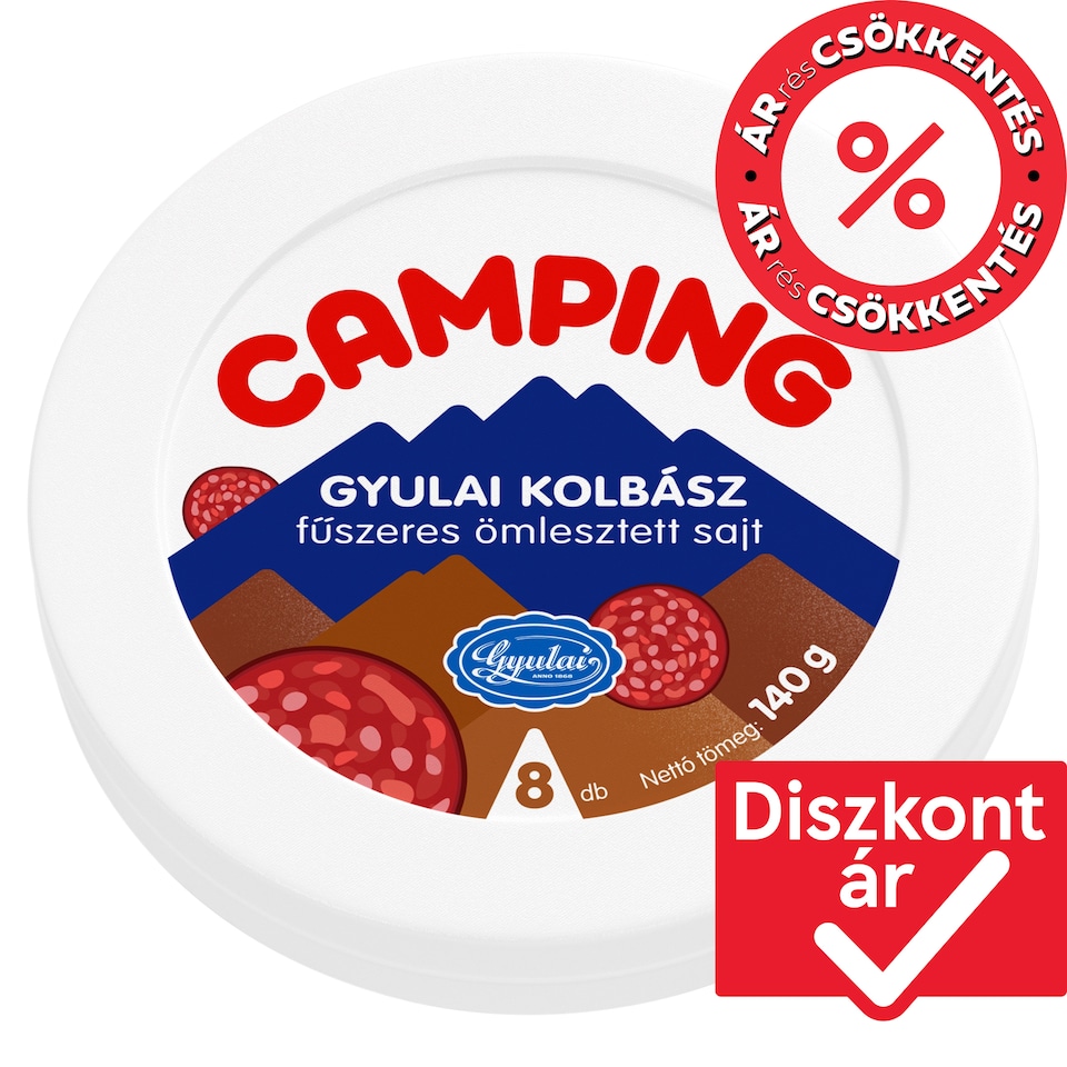 Camping Gyulai Sausage Spicy Processed Cheese 8 pcs 140 g
