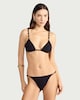 image 3 of F&F Beaded Side High Leg Bikini Bottoms in Black