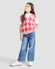 image 2 of F&F Girls Argyle Print V Neck Knitted Vest in Pink