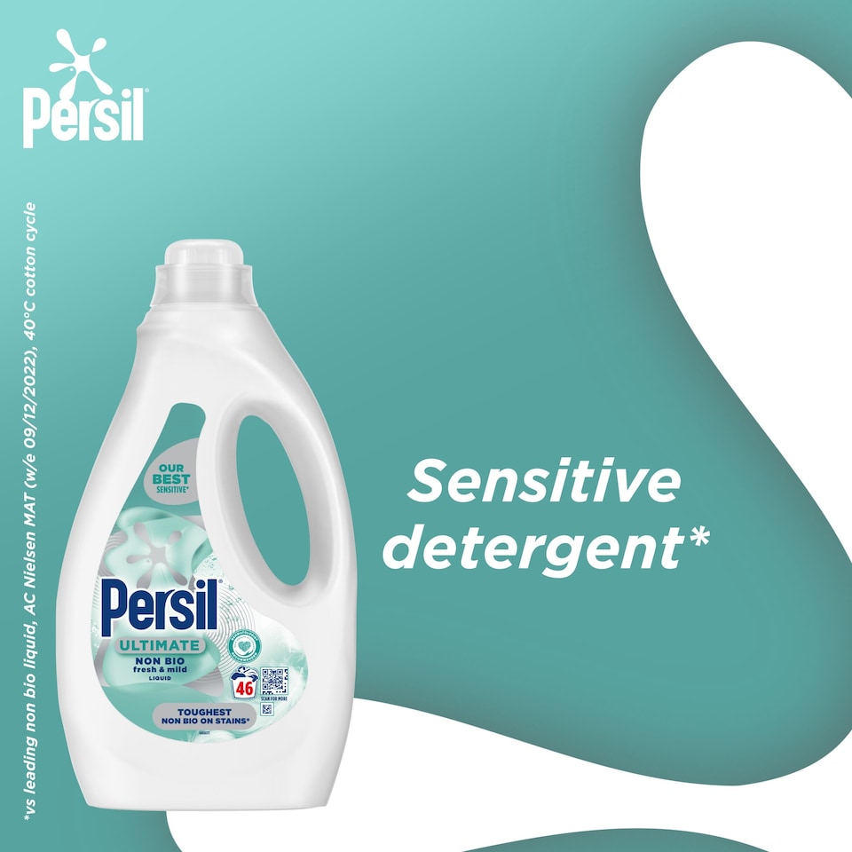 image 1 of Persil Ultimate Fresh & Mild Non Bio Laundry Detergent 46 Washes 1242ml