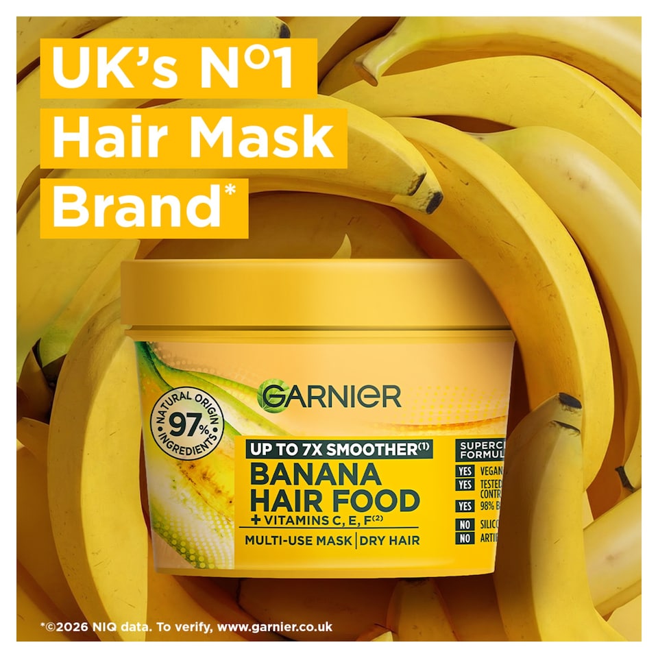 image 1 of Garnier Ultimate Blends Hair Food Banana 3in1 Mask 400ml
