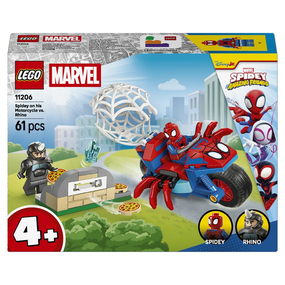 obrázok 1 z LEGO Marvel Spidey a jeho fantastickí priatelia 11206 Spidey na motorke vs. Rhino