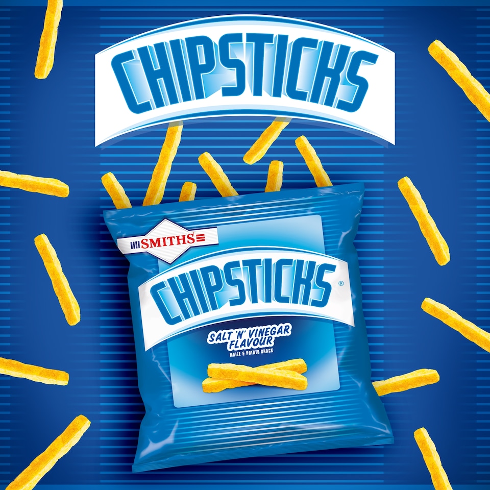 image 1 of Smiths Chipsticks Salt & Vinegar Sharing Bag Crisps 105g
