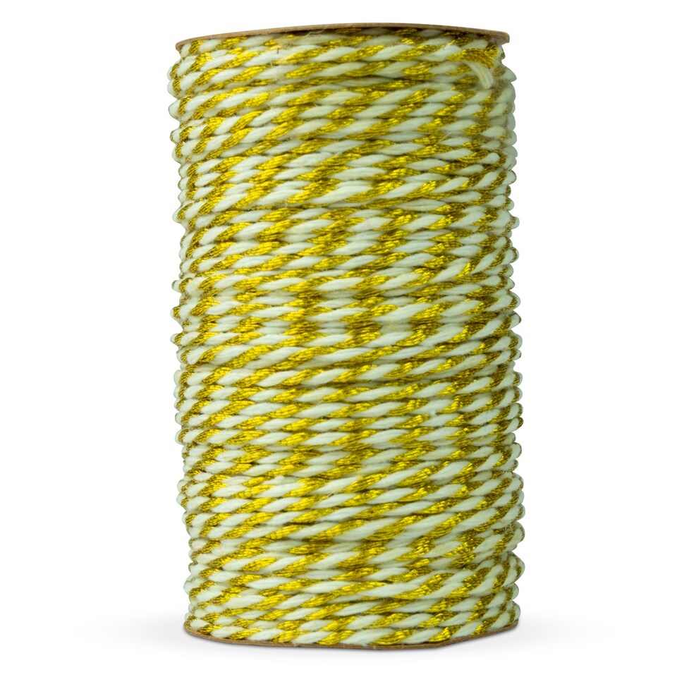 Cream and Silver Twine 10m Tesco Groceries