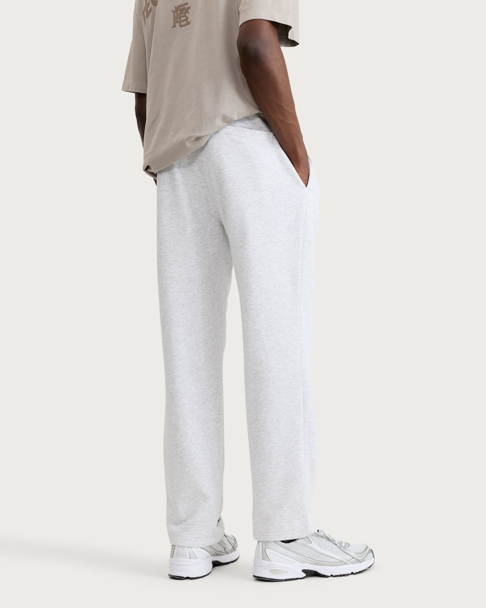 image 1 of F&F Active EVERYHOUR Cotton Rich Drawstring Open Hem Joggers in Grey Marl