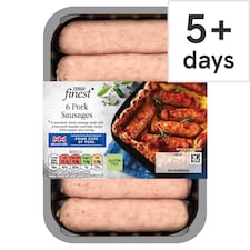 Tesco Finest 6 Pork Sausages 400G