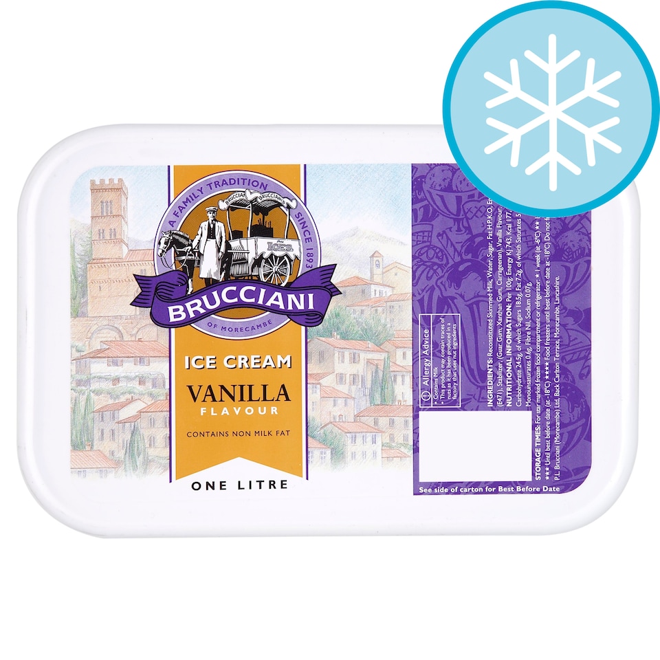 Brucciani Vanilla Ice Cream 1Ltr (L)