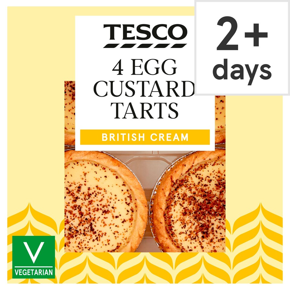 Tesco Egg Custard Tarts 4 Pack Tesco Groceries