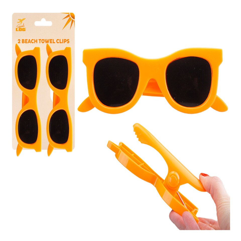 Travel Log Sunglasses Towel Clips 2 Pack Tesco Groceries