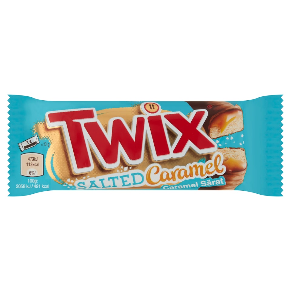 image 1 of Twix Salted Caramel Biscuit Bars with Caramel, Coated with Milk Chocolate 2 x 23 g (46 g)