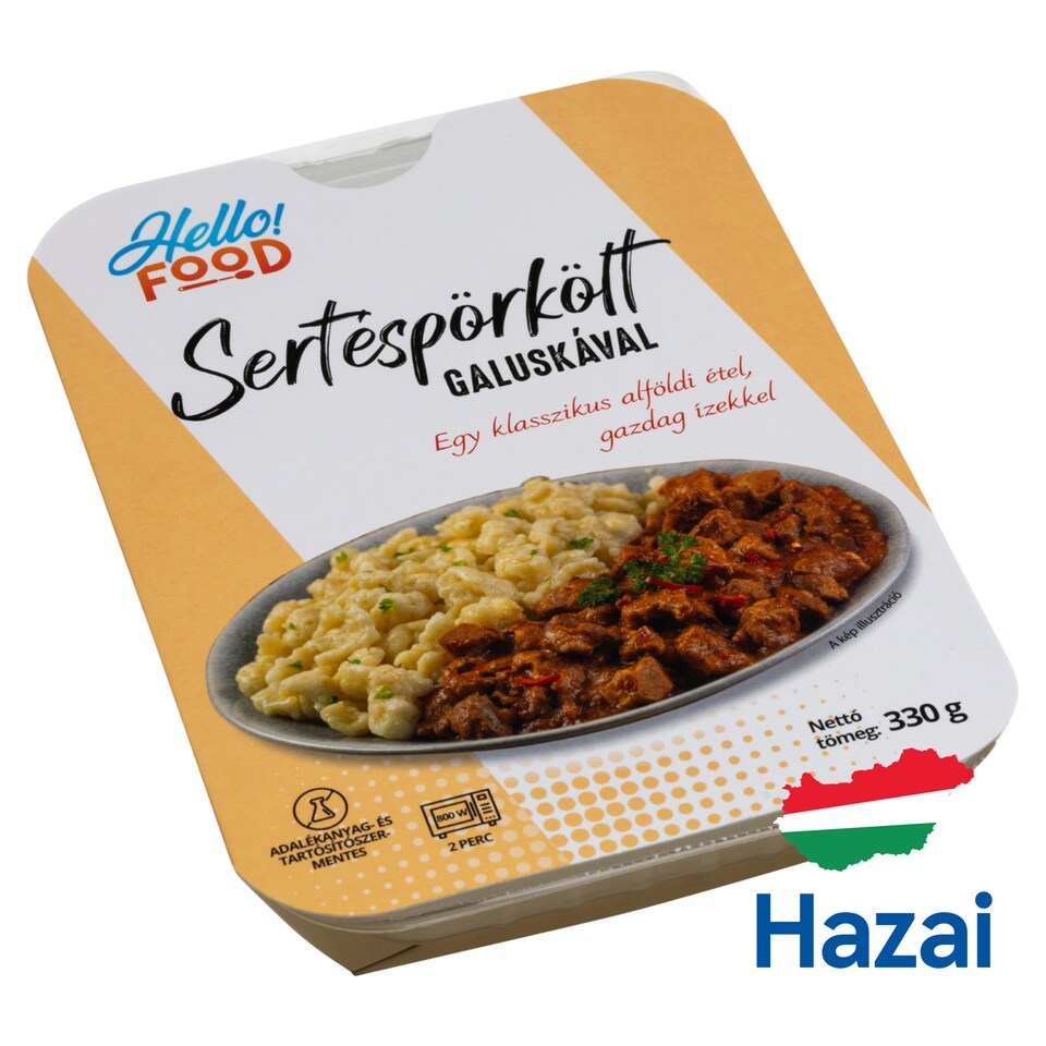 Hello Food sertéspörkölt galuskával 330 g