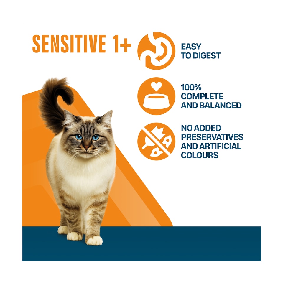 image 1 of Perfect Fit Sensitive 1+ Adult Dry Cat Food - Turkey 750g