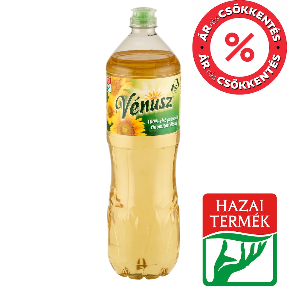 Vénusz 100% első préselésű, finomított napraforgó-étolaj 1 l