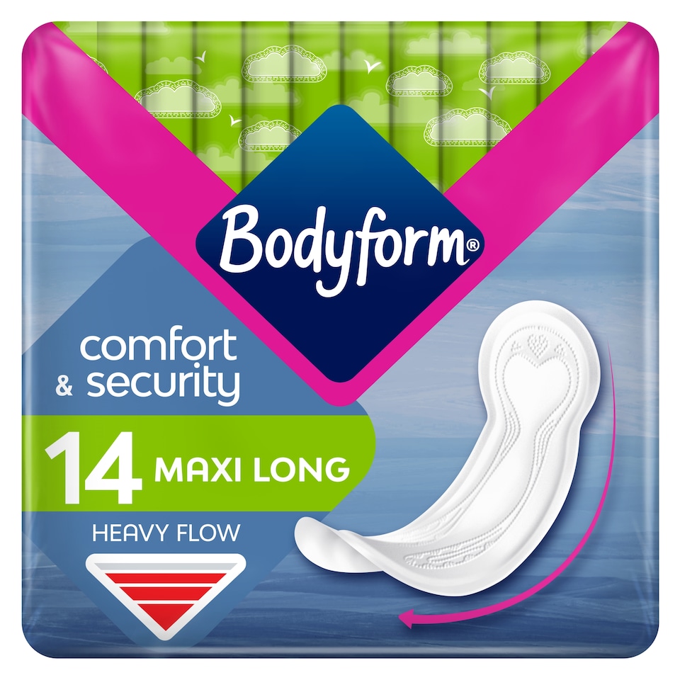 Bodyform Maxi Long Sanitary Towels 14 Pack