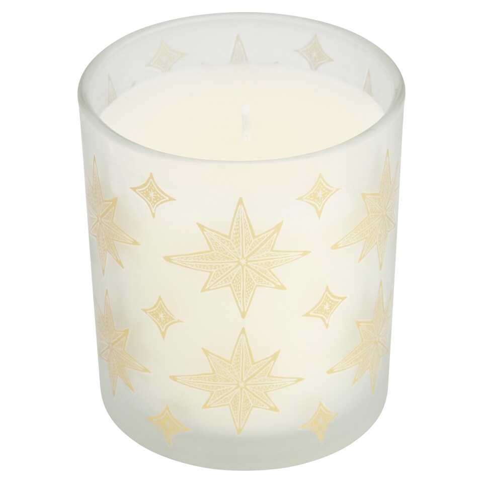 F&F Home Star Winter Vetivert Small Scented Candle Glass 170g Christmas Gift