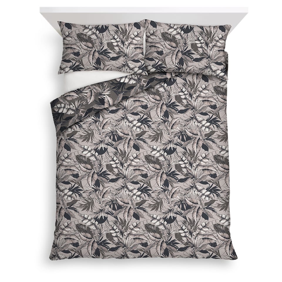 Tesco Mono Palm Duvet Set Kingsize