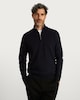 image 1 of F&F Pure Cotton Half Zip Knitted Jumper in Navy