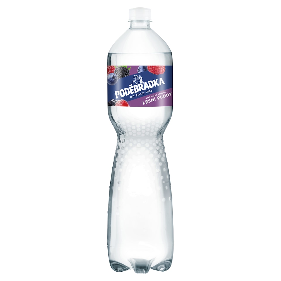 Poděbradka Jemně perlivá s příchutí lesní plody 1,5l