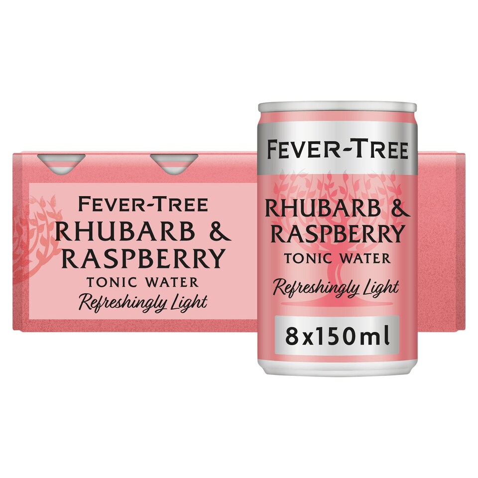 Fever Tree Rhubarb & Raspberry Tonic Water 8X150ml Tesco Groceries