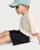 image 2 of F&F Boys Cotton Rich Drawstring Shorts in Black