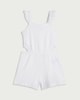 image 4 of F&F Girls Textured Ruffle Strap Playsuit in White