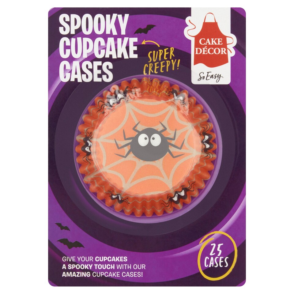 Cake Decor Halloween Cupcakes Case 25Pk Tesco Groceries