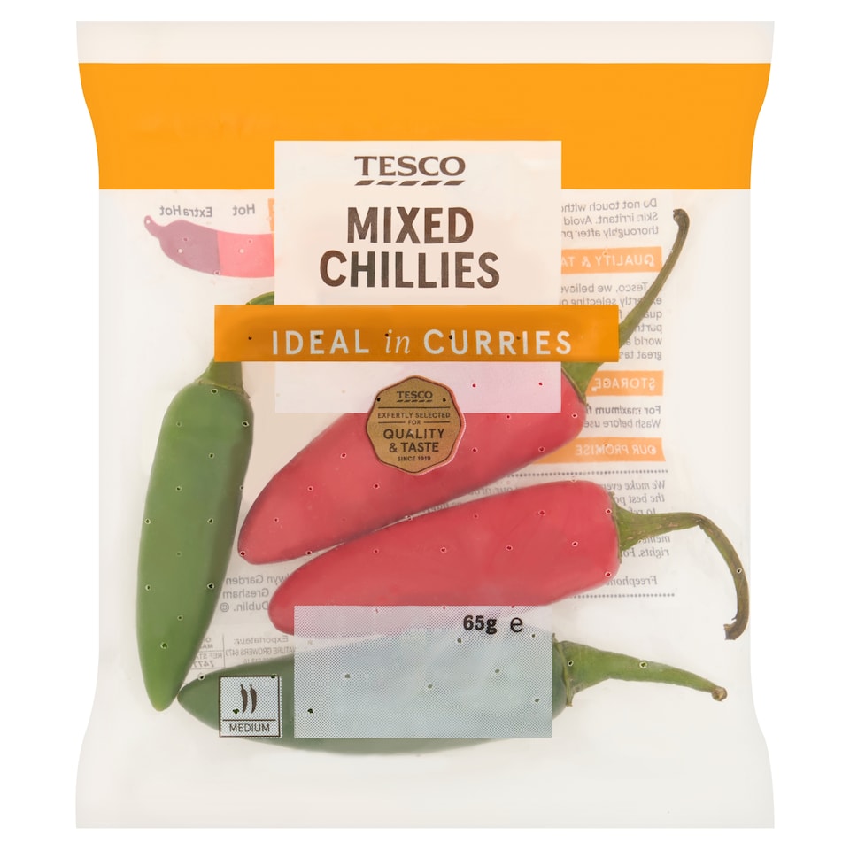 image 1 of Tesco Mixed Chillies 65G
