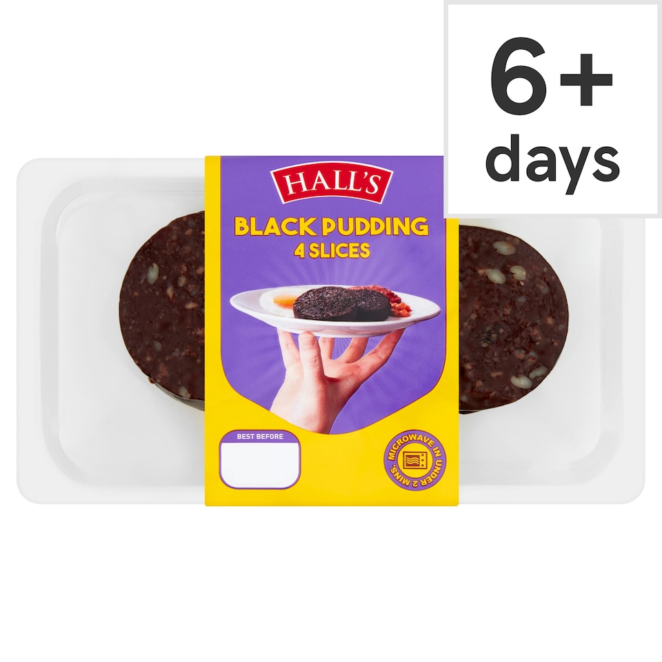 Hall's Black Pudding 4 Slices 200g
