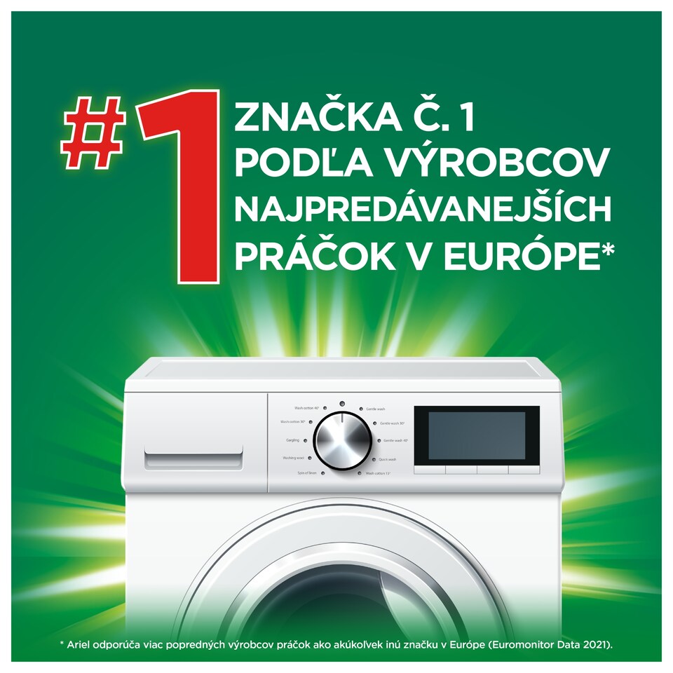 image 1 of Ariel Washing Powder 2.2kg, 40 Washes, +Touch of Lenor Fresh Air